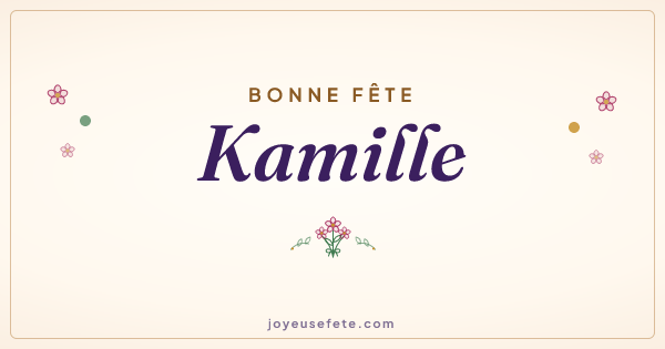 Image « Bonne fête Kamille » au format large