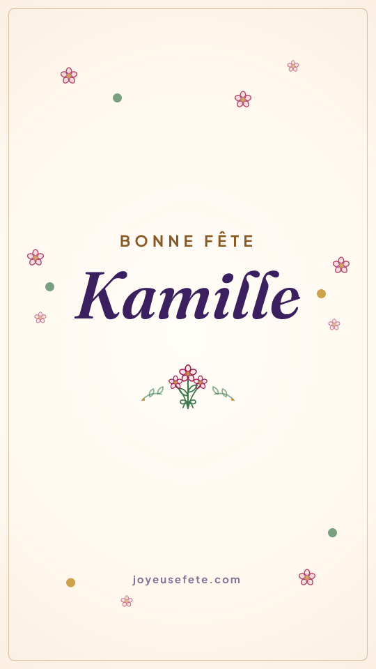 Image « Bonne fête Kamille » au format story