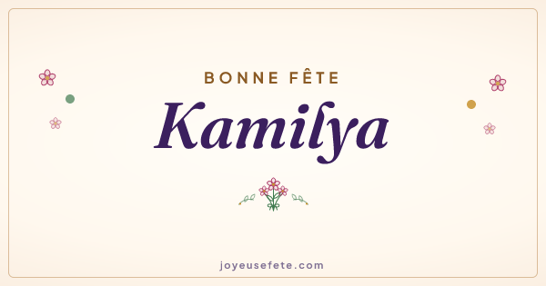 Image « Bonne fête Kamilya » au format large