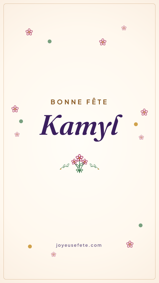 Image « Bonne fête Kamyl » au format story