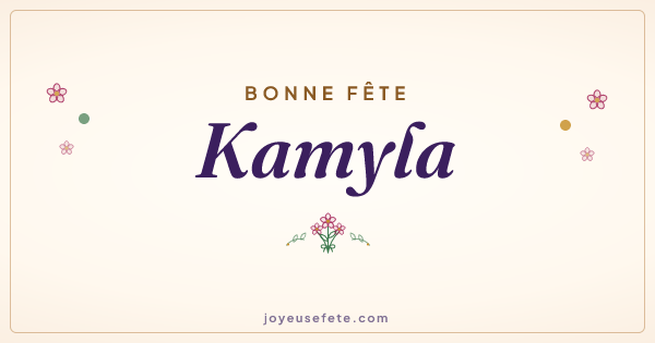 Image « Bonne fête Kamyla » au format large