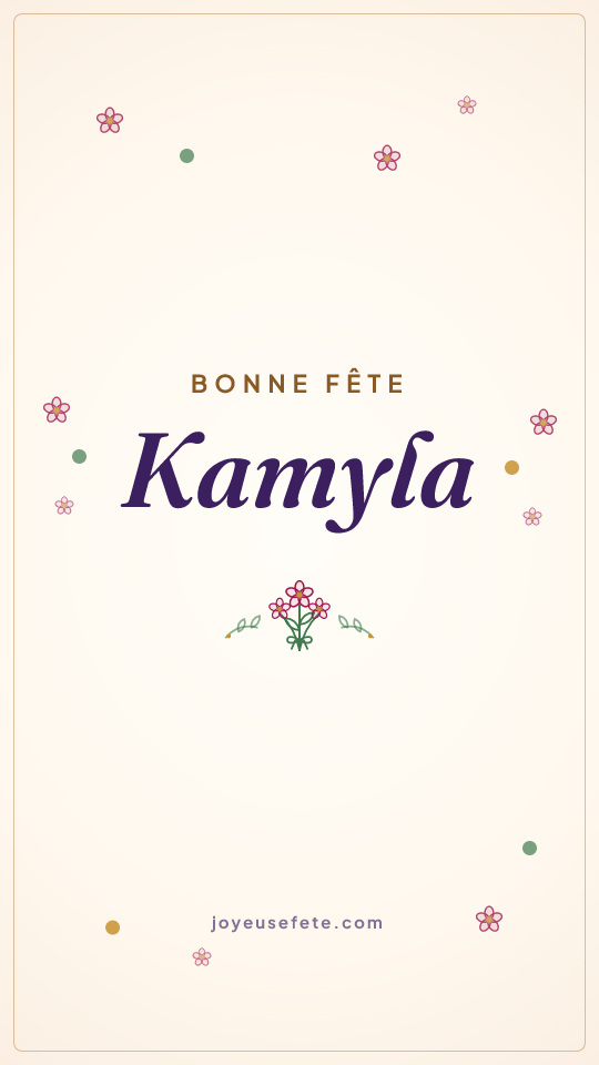 Image « Bonne fête Kamyla » au format story