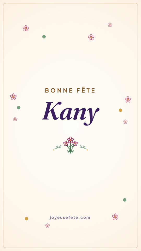 Image « Bonne fête Kany » au format story