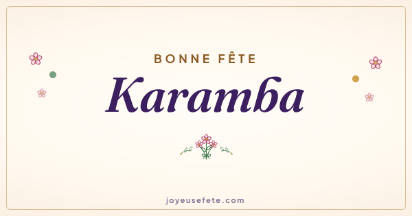 Image « Bonne fête Karamba » au format large