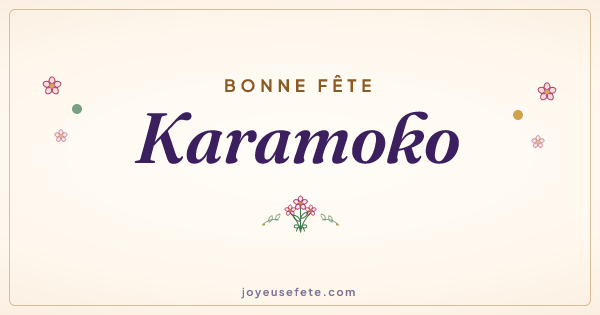 Image « Bonne fête Karamoko » au format large
