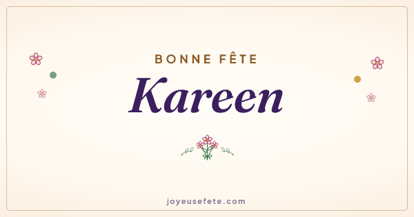Image « Bonne fête Kareen » au format large