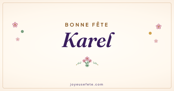 Image « Bonne fête Karel » au format large