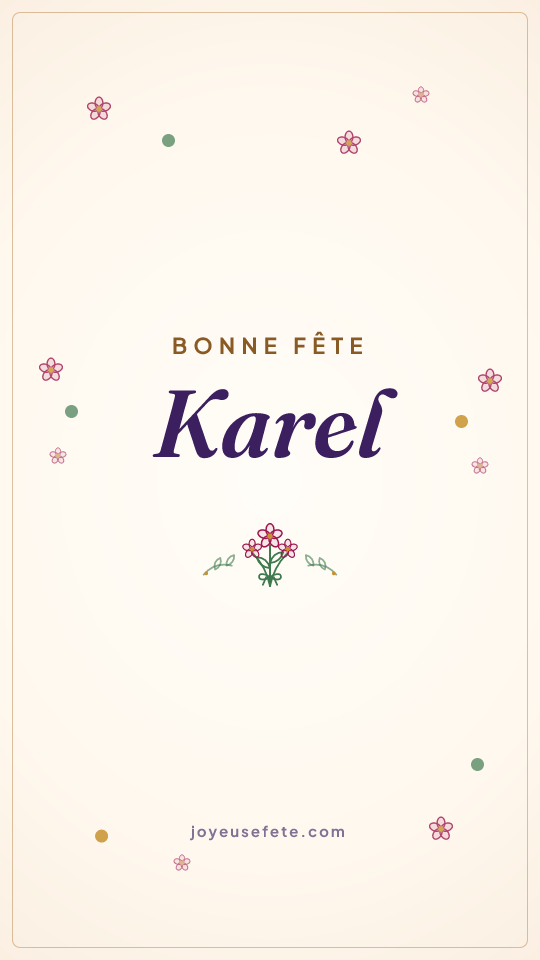 Image « Bonne fête Karel » au format story