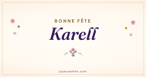 Image « Bonne fête Karell » au format large
