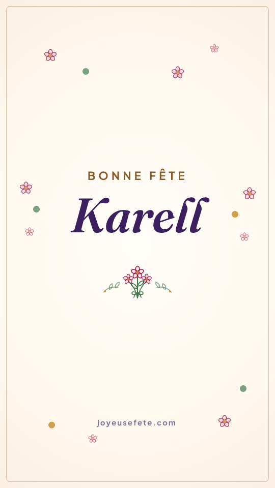 Image « Bonne fête Karell » au format story