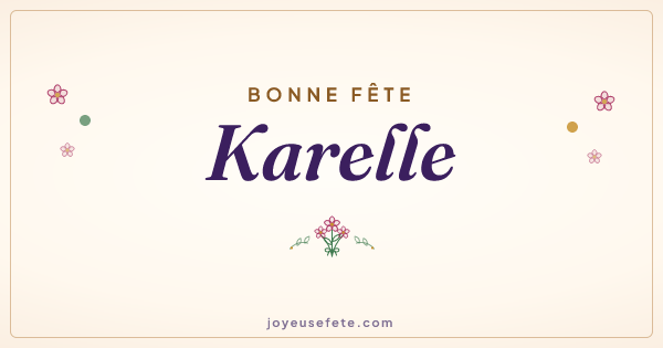Image « Bonne fête Karelle » au format large