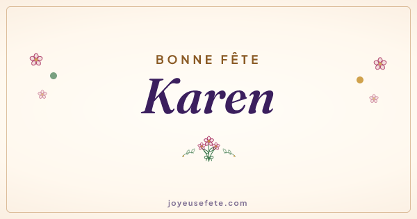Image « Bonne fête Karen » au format large