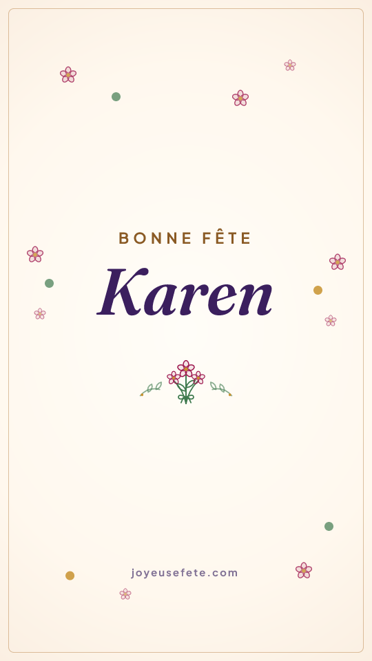 Image « Bonne fête Karen » au format story