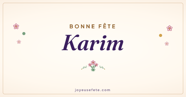 Image « Bonne fête Karim » au format large