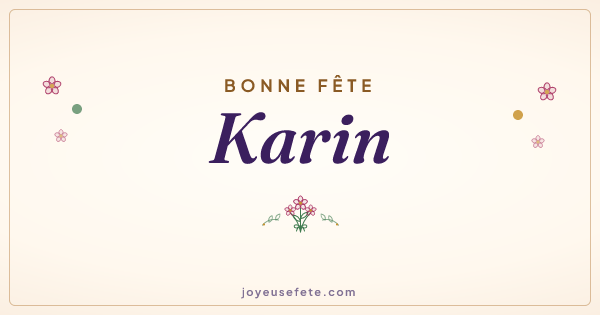 Image « Bonne fête Karin » au format large