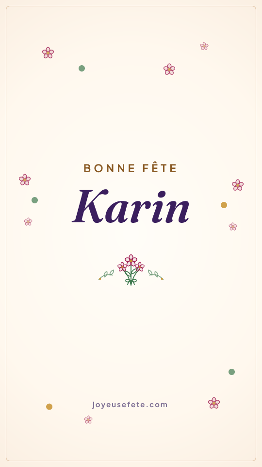 Image « Bonne fête Karin » au format story