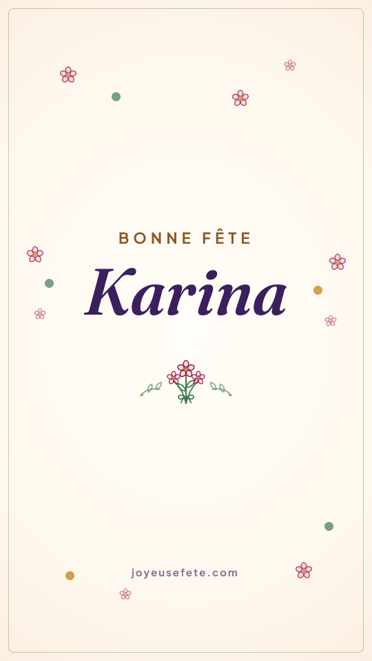 Image « Bonne fête Karina » au format story