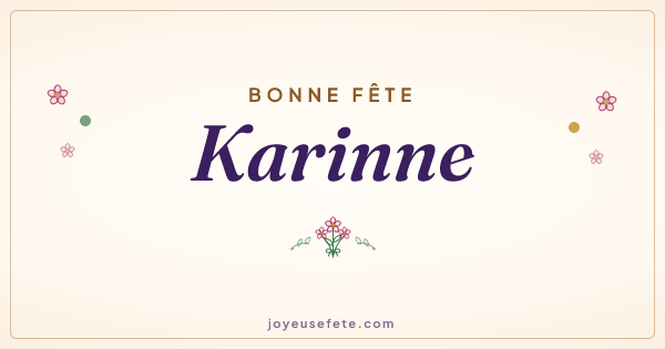 Image « Bonne fête Karinne » au format large