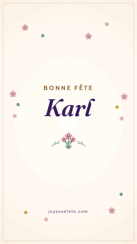 Image « Bonne fête Karl » au format story