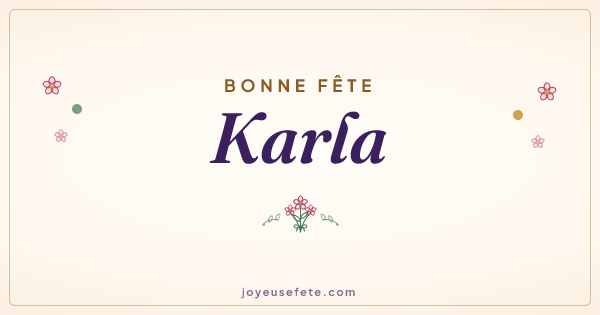 Image « Bonne fête Karla » au format large