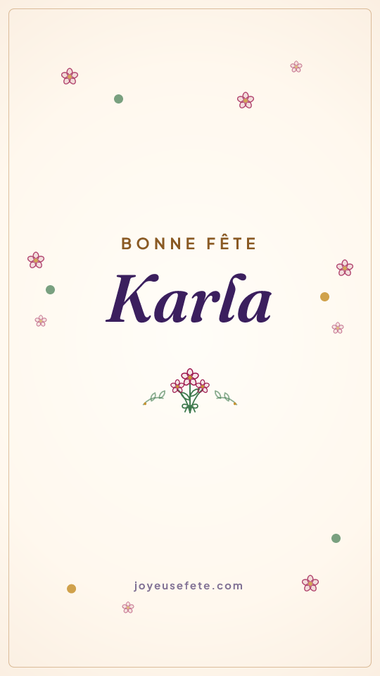 Image « Bonne fête Karla » au format story