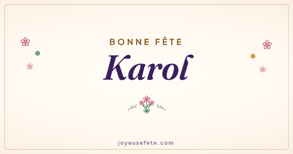 Image « Bonne fête Karol » au format large