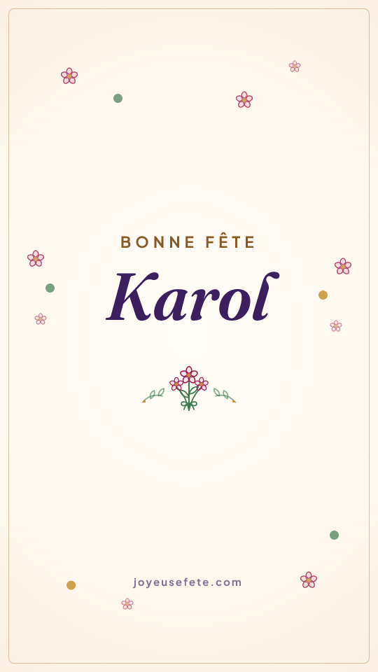 Image « Bonne fête Karol » au format story