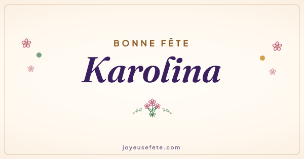 Image « Bonne fête Karolina » au format large