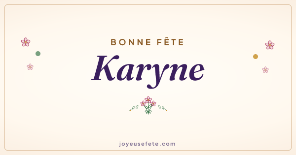 Image « Bonne fête Karyne » au format large