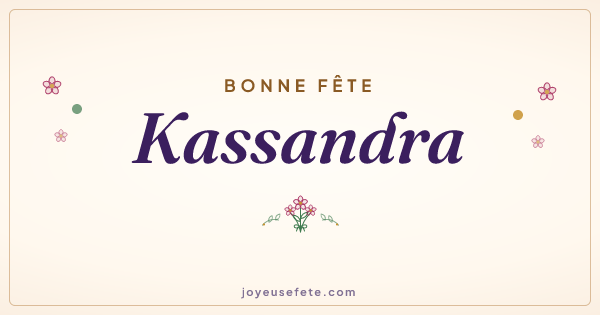 Image « Bonne fête Kassandra » au format large