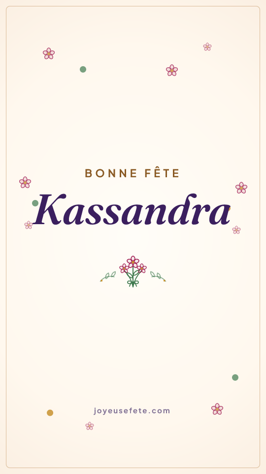 Image « Bonne fête Kassandra » au format story