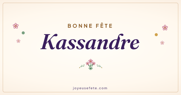 Image « Bonne fête Kassandre » au format large