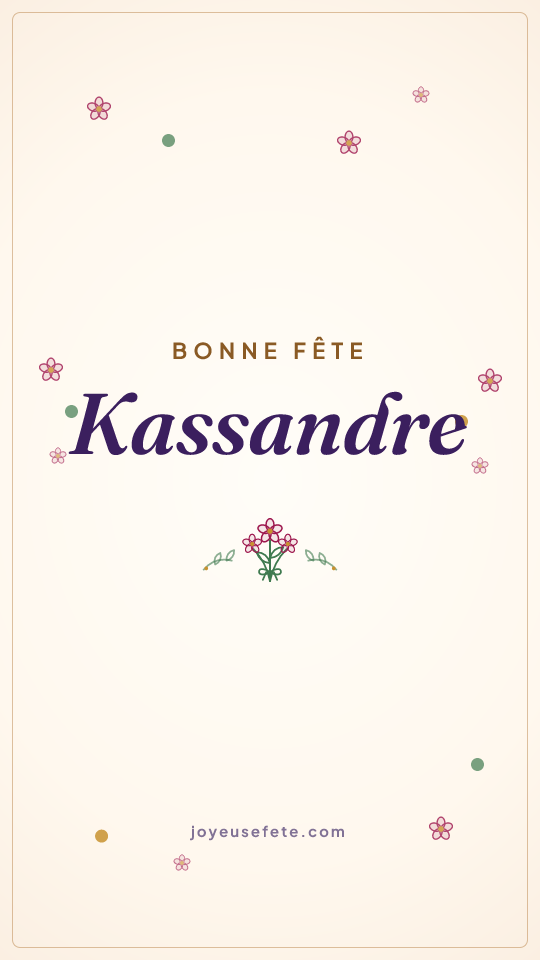 Image « Bonne fête Kassandre » au format story