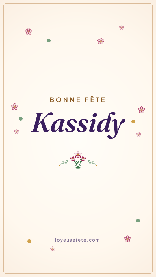 Image « Bonne fête Kassidy » au format story