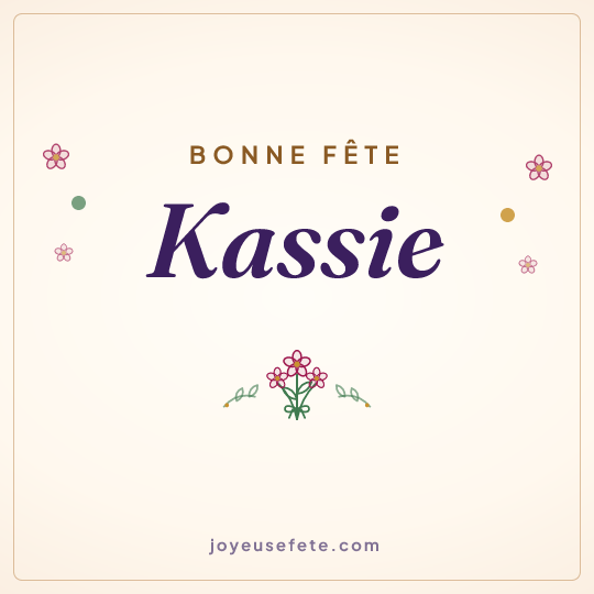 Image carrée « Bonne fête Kassie » pour WhatsApp