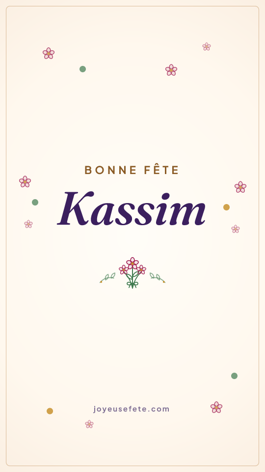Image « Bonne fête Kassim » au format story
