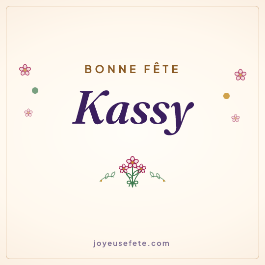 Image carrée « Bonne fête Kassy » pour WhatsApp