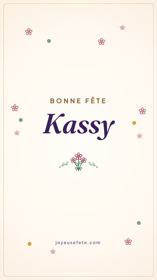 Image « Bonne fête Kassy » au format story