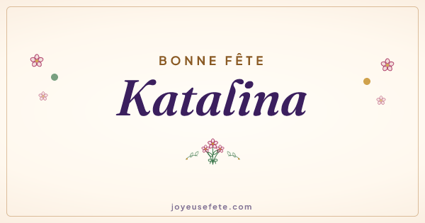 Image « Bonne fête Katalina » au format large