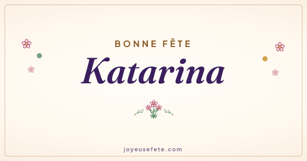 Image « Bonne fête Katarina » au format large