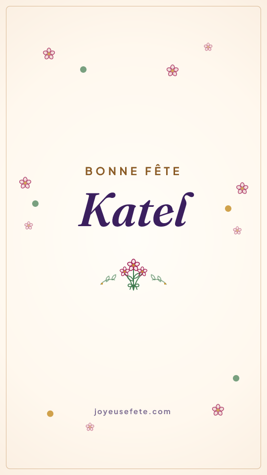 Image « Bonne fête Katel » au format story