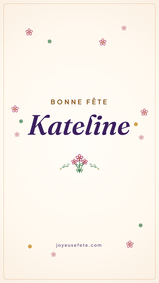 Image « Bonne fête Kateline » au format story