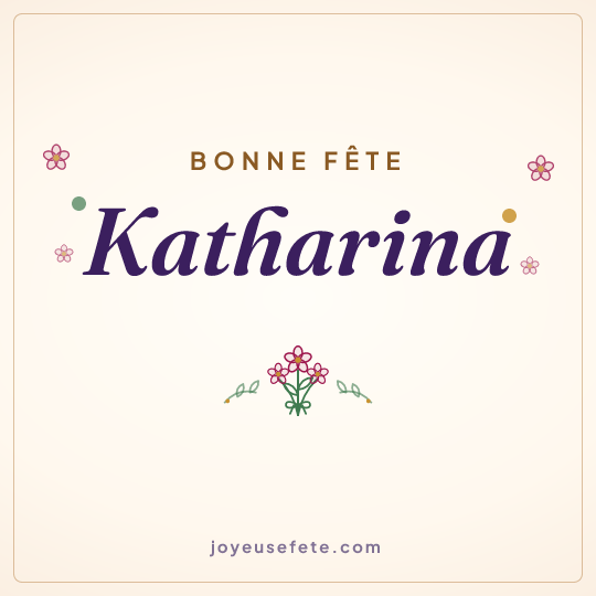 Image carrée « Bonne fête Katharina » pour WhatsApp