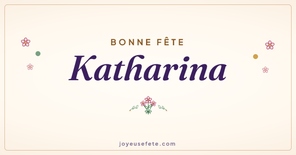 Image « Bonne fête Katharina » au format large