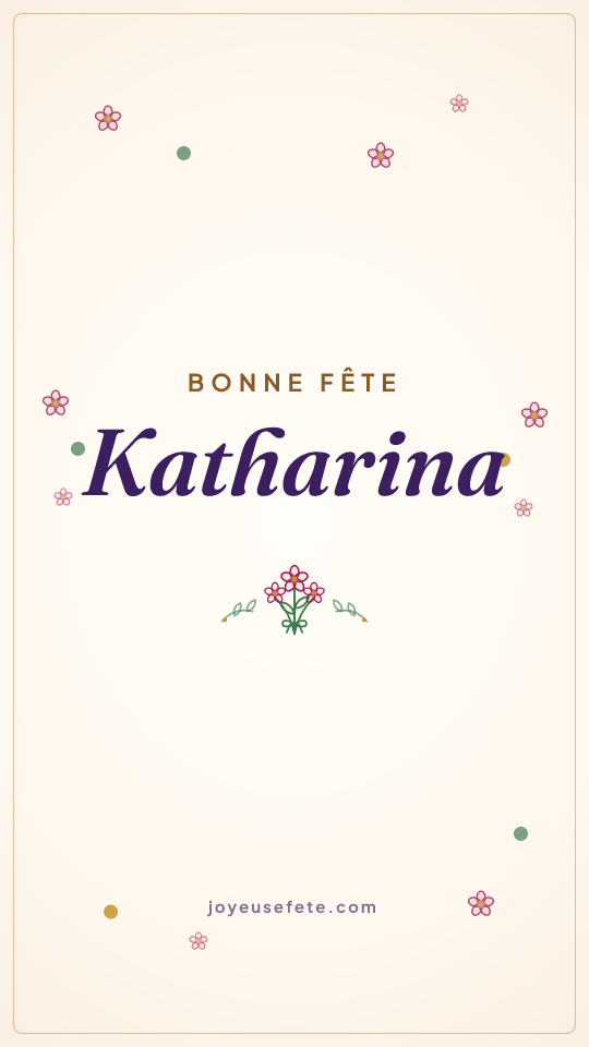 Image « Bonne fête Katharina » au format story