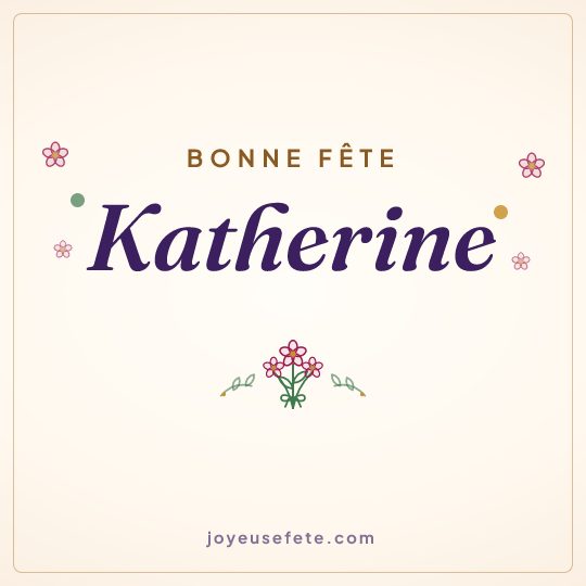 Image carrée « Bonne fête Katherine » pour WhatsApp