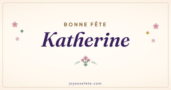 Image « Bonne fête Katherine » au format large