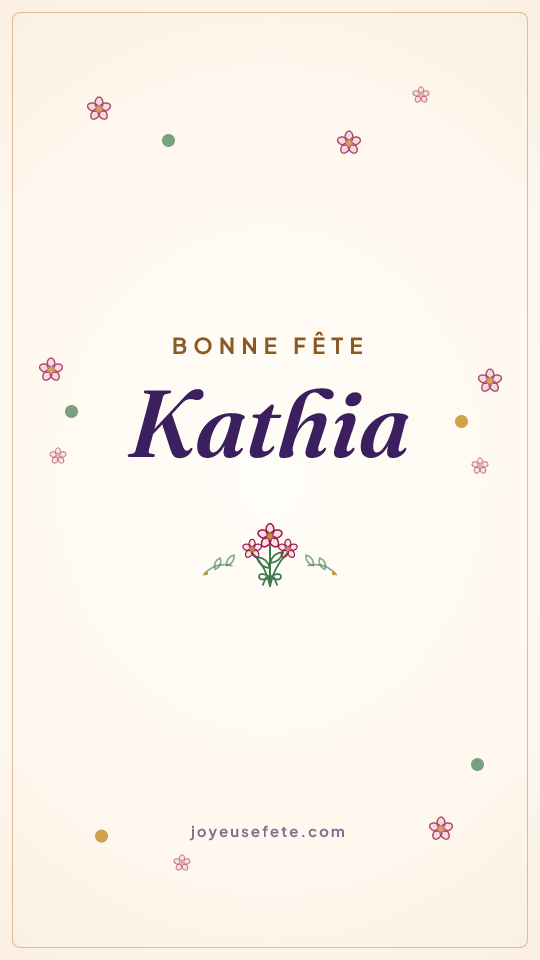 Image « Bonne fête Kathia » au format story