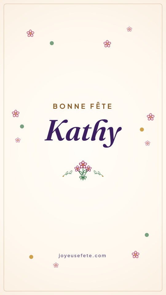 Image « Bonne fête Kathy » au format story