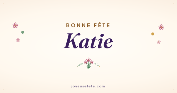 Image « Bonne fête Katie » au format large